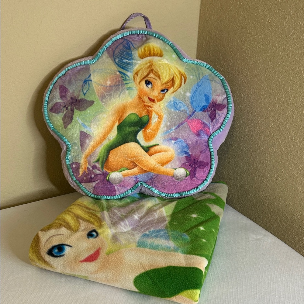 Disney Fairies Tinker Bell Fleece Pillow and Sleeping Bag Set